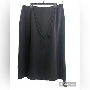 Venezia Long Black Skirt 100% Polyester Sz(20